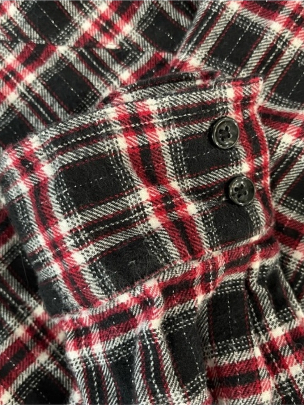 Harley Davidson red black silver long sleeve button down shirt - XL - Picture 5 of 6